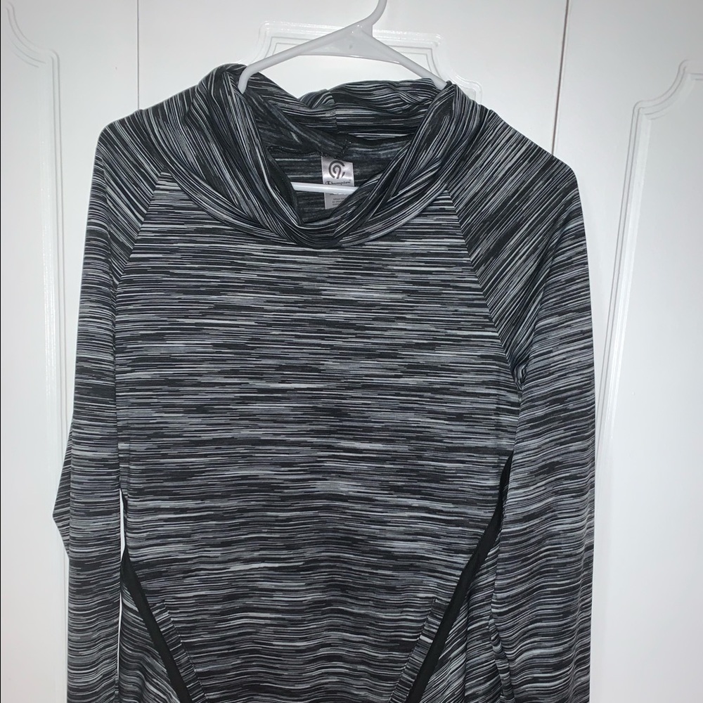womens cow neck athletic pullover